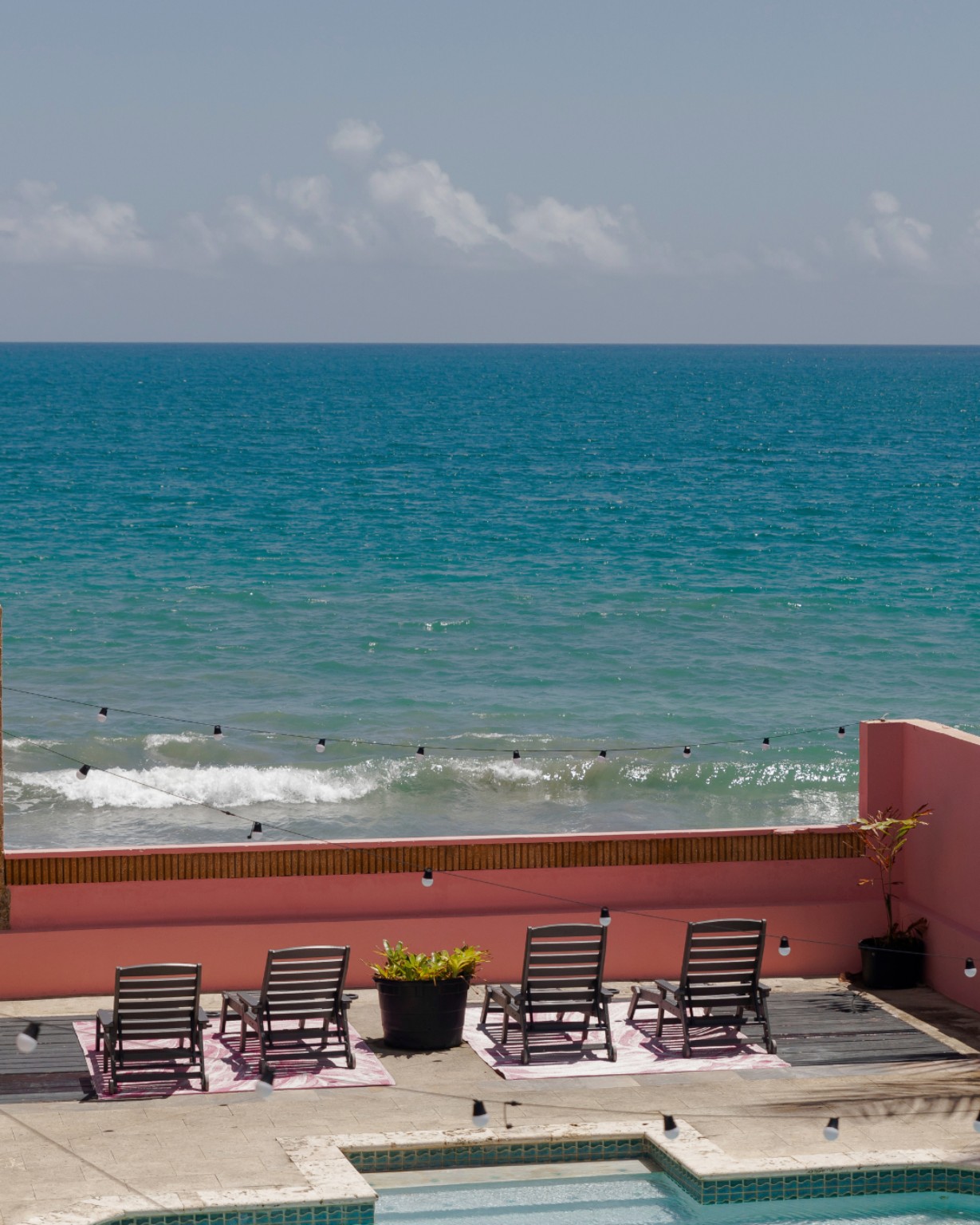 Oceanfront pool at Selva Boutique Hotel